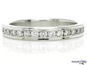 0.33CT ROUND DIAMOND WEDDING ANNIVERSARY BAND RING SOLID PLATINUM