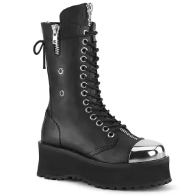 2 Inch Platform GRAVEDIGGER-14 Black Pu