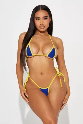 Ashlee 2 Piece Micro Bikini - Royal/combo