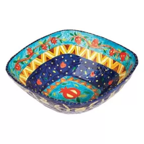 Bowl Papier Mache Hand Painted colourful home decor