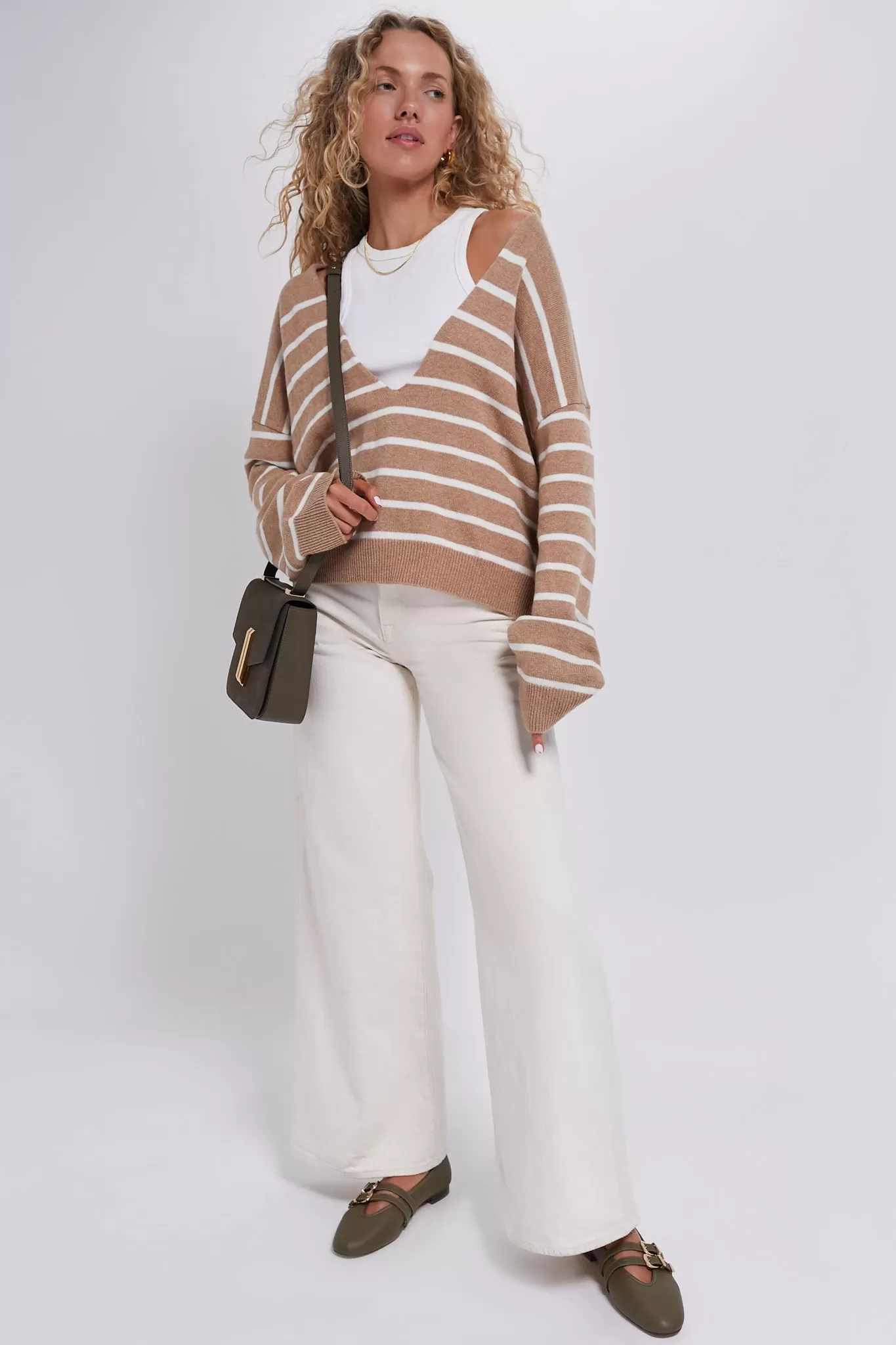 Camel Stripe Lowell Top