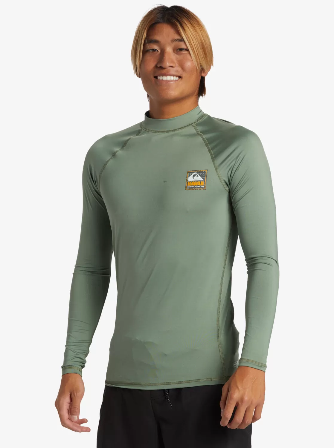 Hawaii Badge UPF 50 Long Sleeve Rashguard - Sea Spray