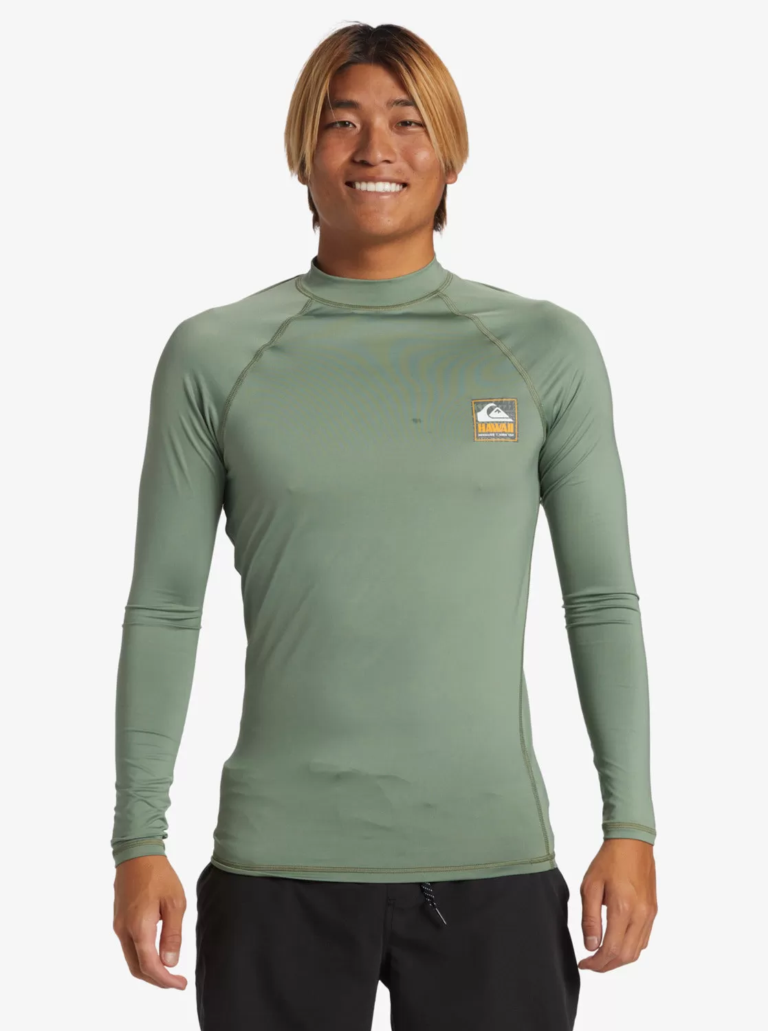 Hawaii Badge UPF 50 Long Sleeve Rashguard - Sea Spray