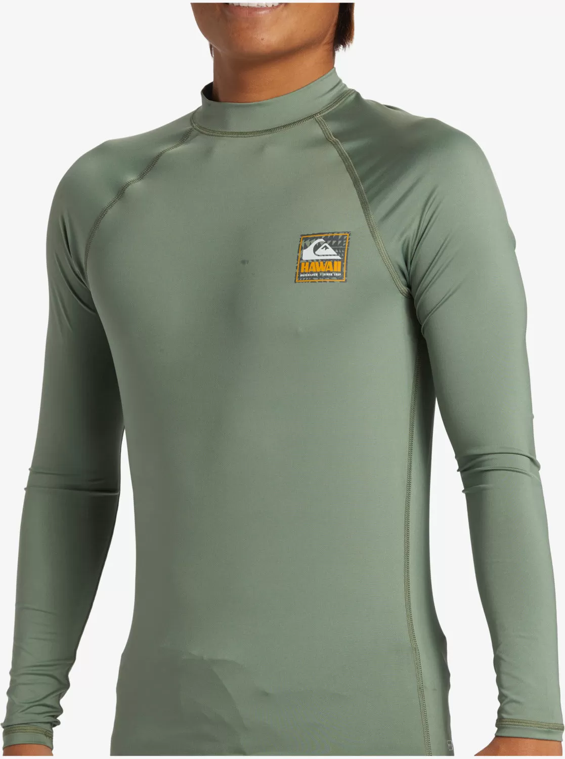 Hawaii Badge UPF 50 Long Sleeve Rashguard - Sea Spray