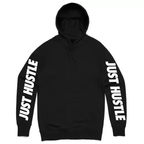 Just Hustle Bare Arms Black Hoodie