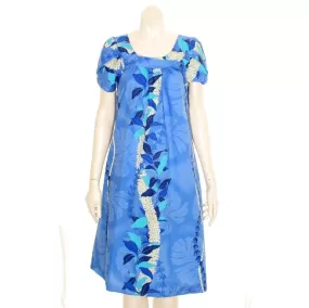 Maile Monstera Panel Tulip Sleeve Dress