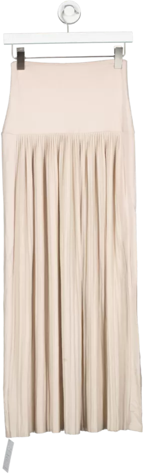 ME EM Nude Roll Top Pleated Skirt UK 6