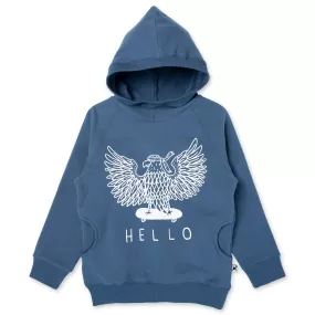 Minti Hello Eagle Furry Hood - Navy