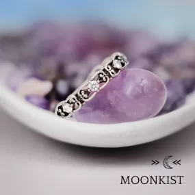 Moissanite Vintage Style Half Eternity Matching Wedding Band | Moonkist Designs