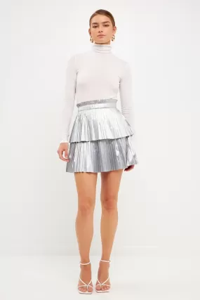 The ‘Shiny Pu Pleated Mini Skirt’